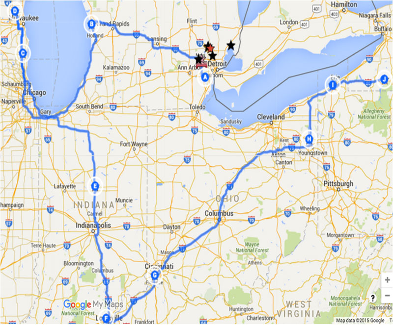 Road Map - Bluestar Visit Parnters in USA 路径图-蓝星访问美州Parnters