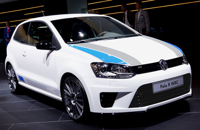 Volkswagen's Polo WRC model with a Litecor hood. VolkswagenpoloWRC模型带litecor引擎盖